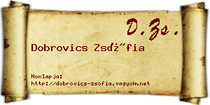 Dobrovics Zsófia névjegykártya