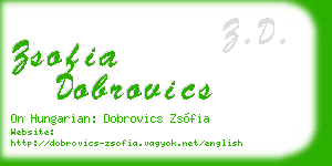 zsofia dobrovics business card